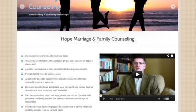 Screenshot for Hope marriage website re-design in Rochester