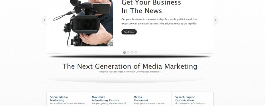 website design for Mediapronow in Troy, Michigan screenshot