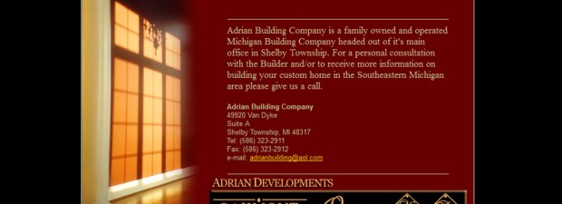 Building company website in Rochester, MI portfolio screenshot