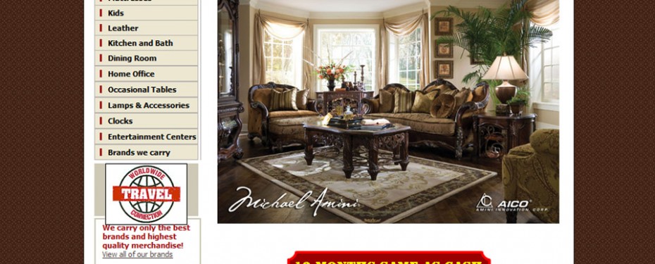 avanti furniture store in Sterling Heights website design portfolio screenshot