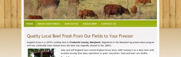 farm website portfolio screenshot