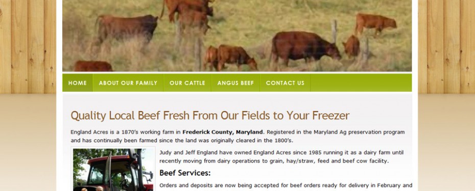 farm website portfolio screenshot