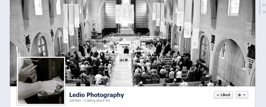 Portfolio screenshot of facebook social media for ledio photography in michigan