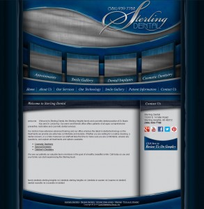 Full screenshot of before website for Sterling Dental dentist office in Sterling Heights, MI