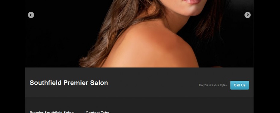 Full screenshot of website designed for Tahe Salon in Southfield, MI