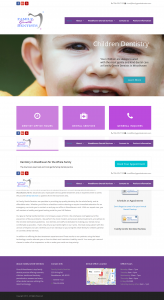 screenshot of website for family gentle dentists created by 360 Degrees.